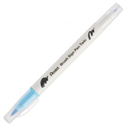 【 Pentel 飛龍 】雙頭柔繪筆 10支/盒 SESW30C   -  T122 黃, , large