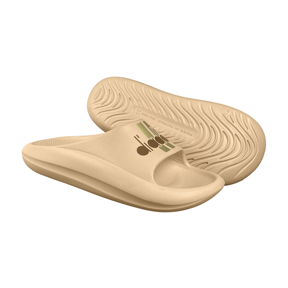 DIADORA迪亞多那 休閒舒壓拖鞋 女鞋 MIT 台灣製造 簡約 時尚 素色 人體工學 足弓支撐 減壓 排水 止滑 米, , large