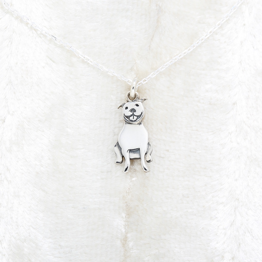 【Angel & Me】美國 比特犬 s925 純銀 項鍊 情人節 聖誕節禮物, , large