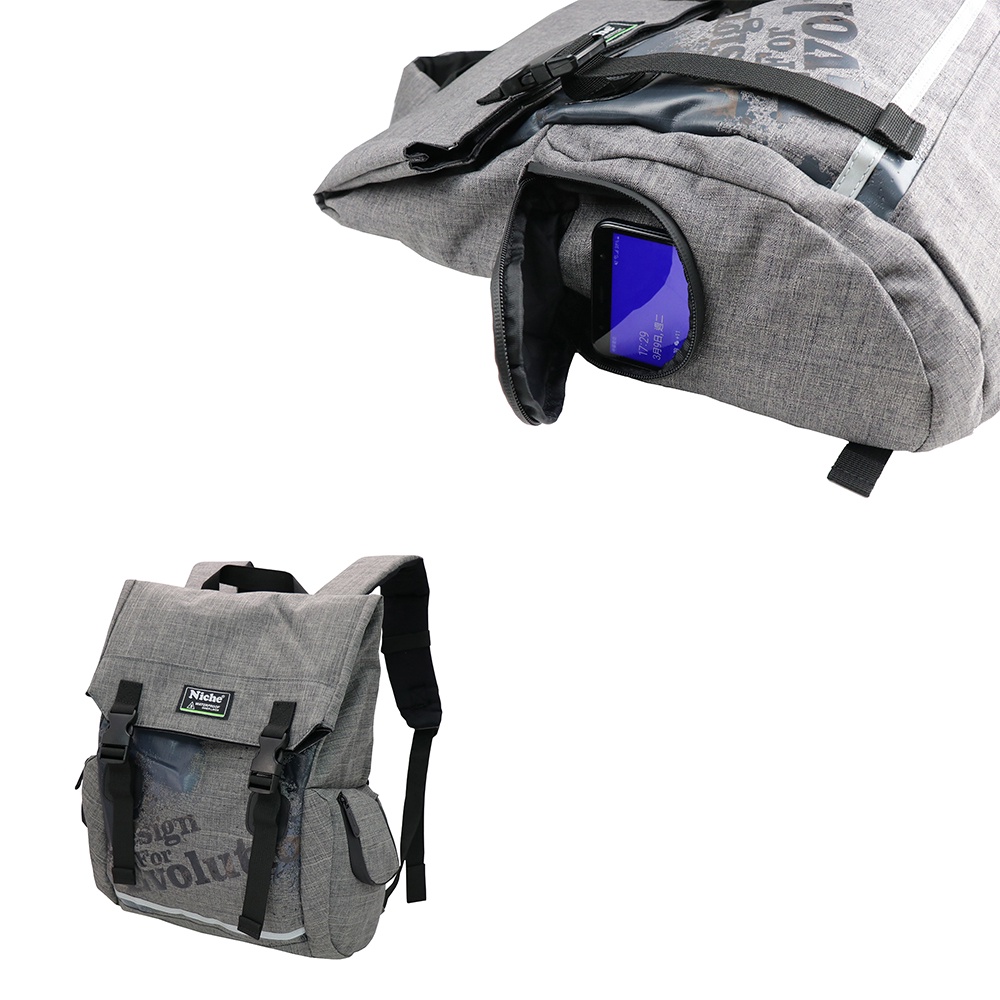 【Niche 樂奇】翻蓋防水後背包 機能防水背包 書包 N-5203, , large