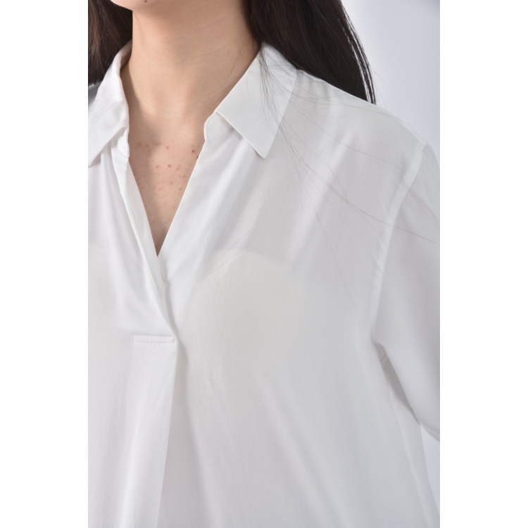 (S) uniqlo白色長袖上衣二手衣, , large