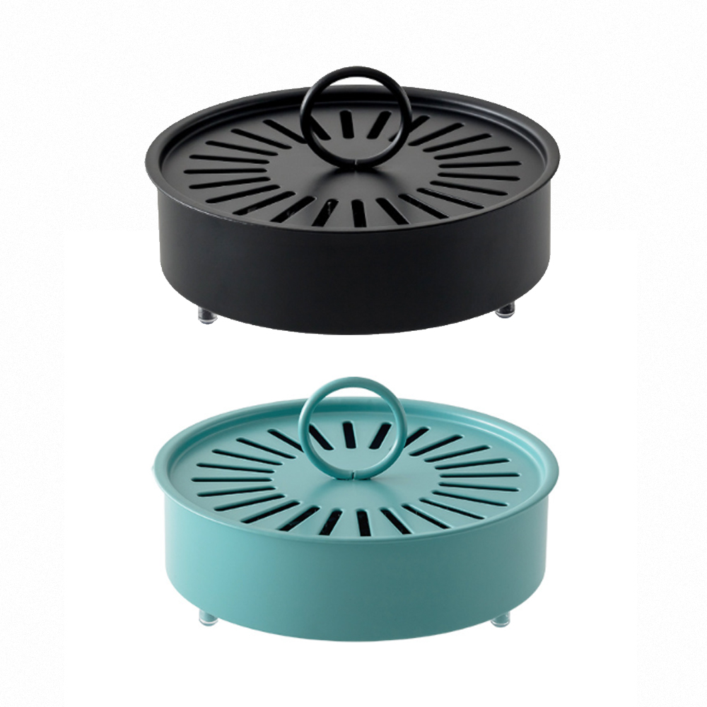 【上手家居】帶蓋防燙蚊香盒 2入組 藍黑2色(蚊香盤/蚊香架/香薰爐/蚊香座), , large