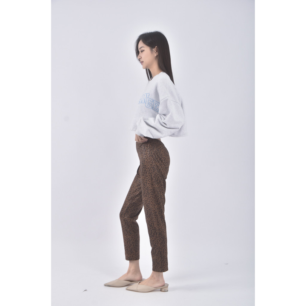 (XL) joy joy home豹紋棕色長褲二手衣, , large