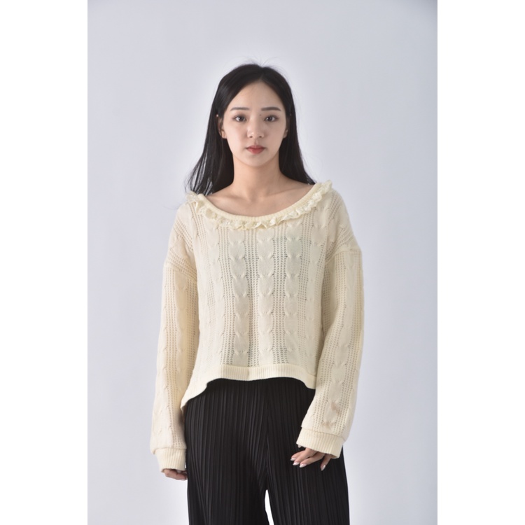 (L) 【房業涵私服】綁帶白色外套二手衣, , large