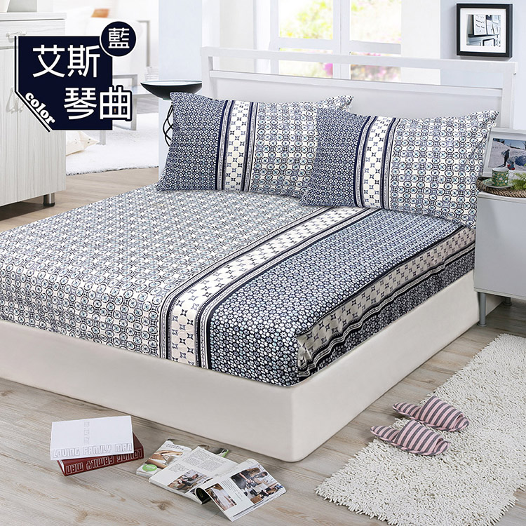 精梳棉床包枕套三件組, , large