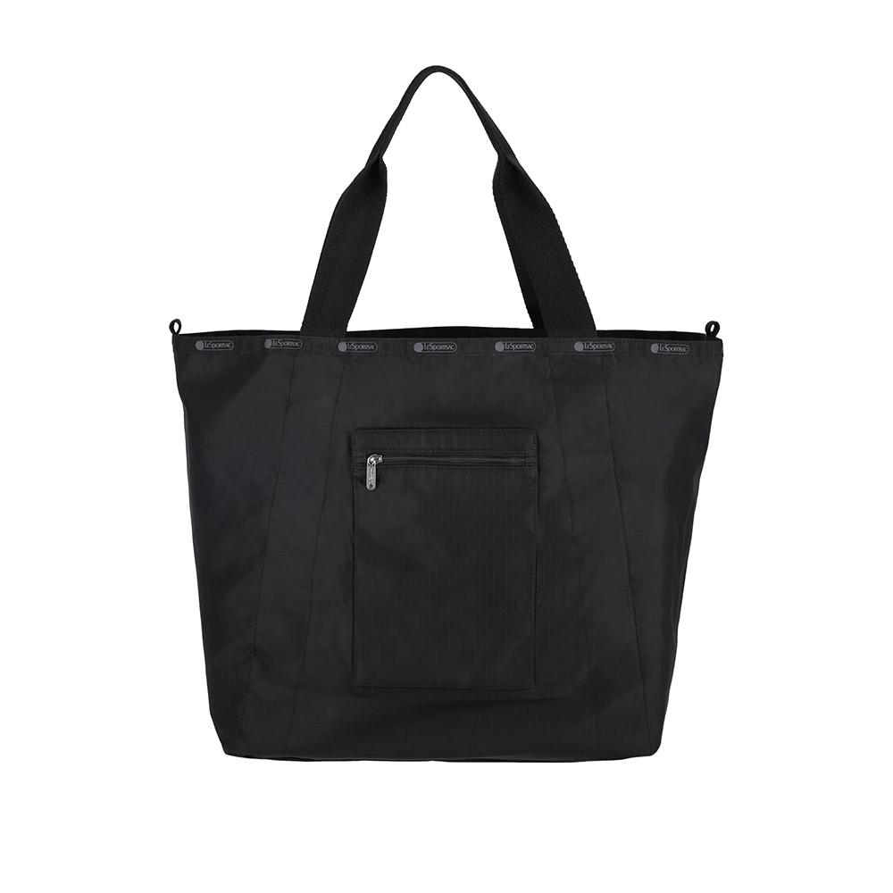 |快速出貨|Lesportsac LG REVERSIBLE PKT TOTE 大型雙面托特包 送禮-LOGO 永恆黑, , large