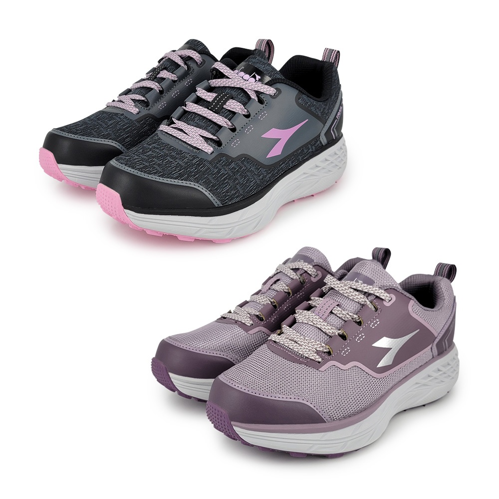 DIADORA迪亞多那 輕量戶外越野鞋 女運動鞋 女鞋 登山鞋 透氣 反光 吸震 回彈 厚底 散熱 排濕 防滑 灰紫 紫, , large