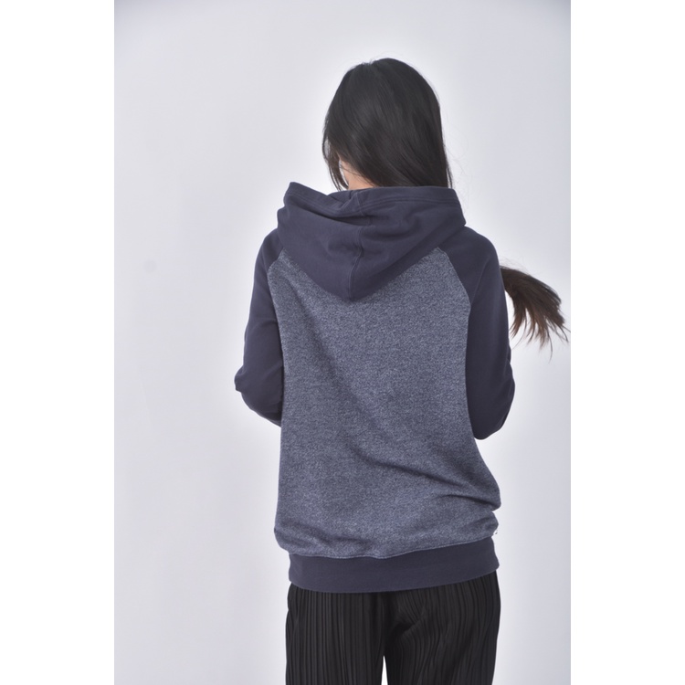 (M) roots毛巾布拼接連帽藍色長袖上衣二手衣, , large