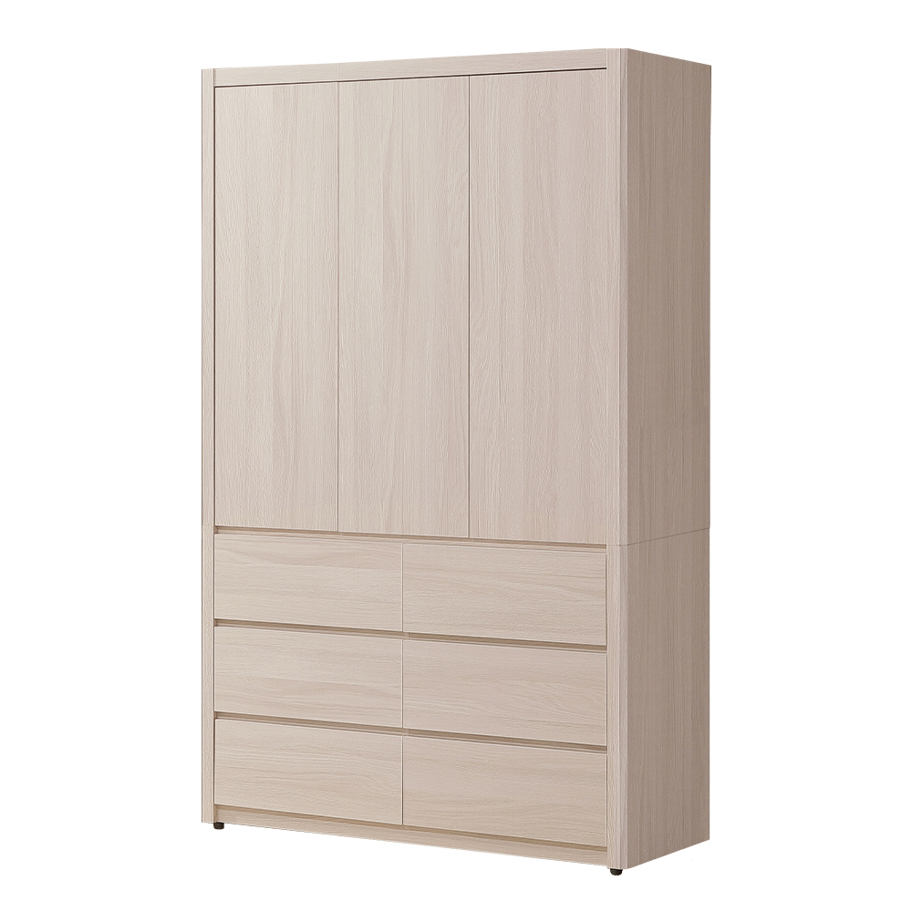 【唯熙傢俱】馬修斯橡木白4尺衣櫃, , large