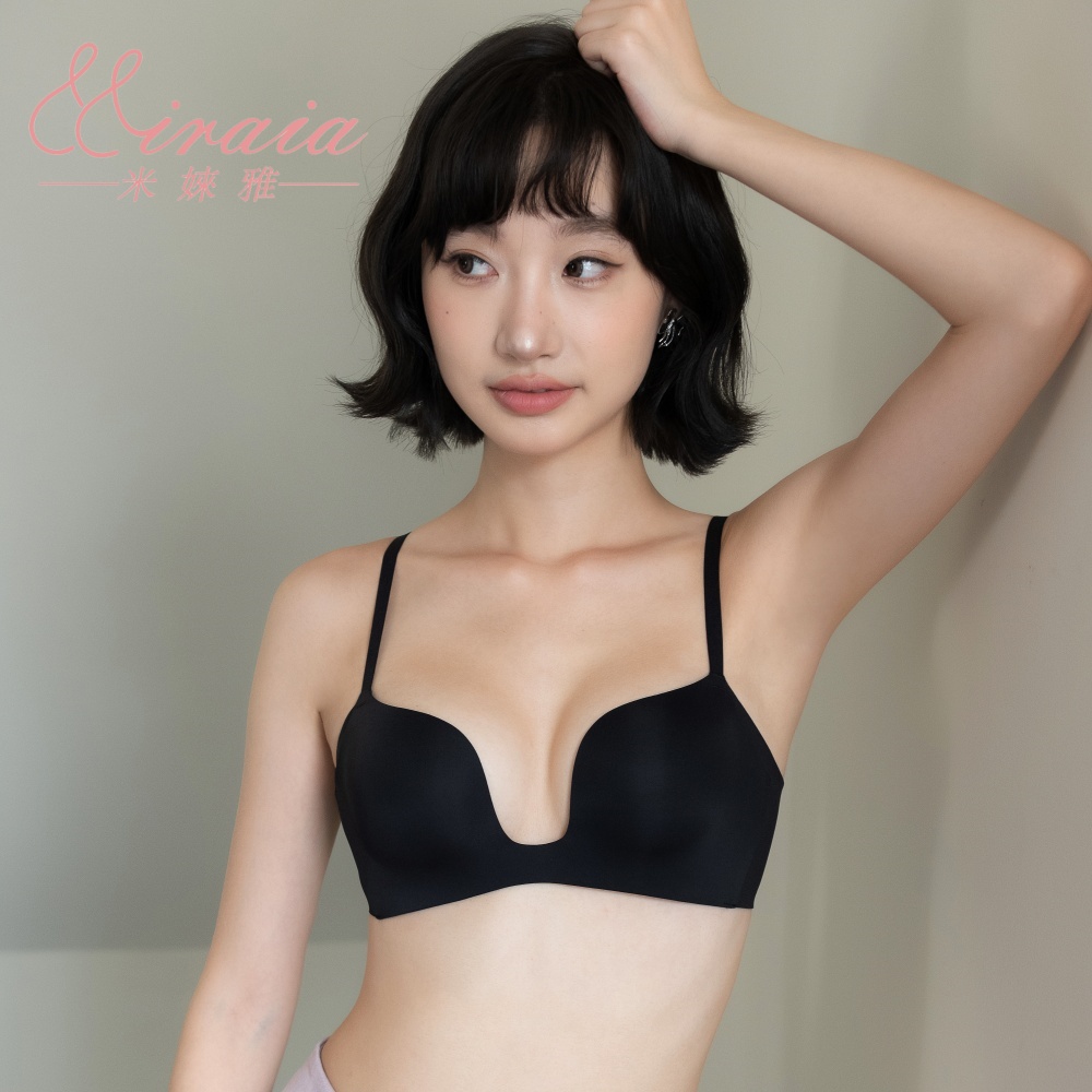 [Miraia米婡雅]大U杯零著感無痕內衣(深U集中無鋼圈、舒適寶寶棉、24HR無感), , large