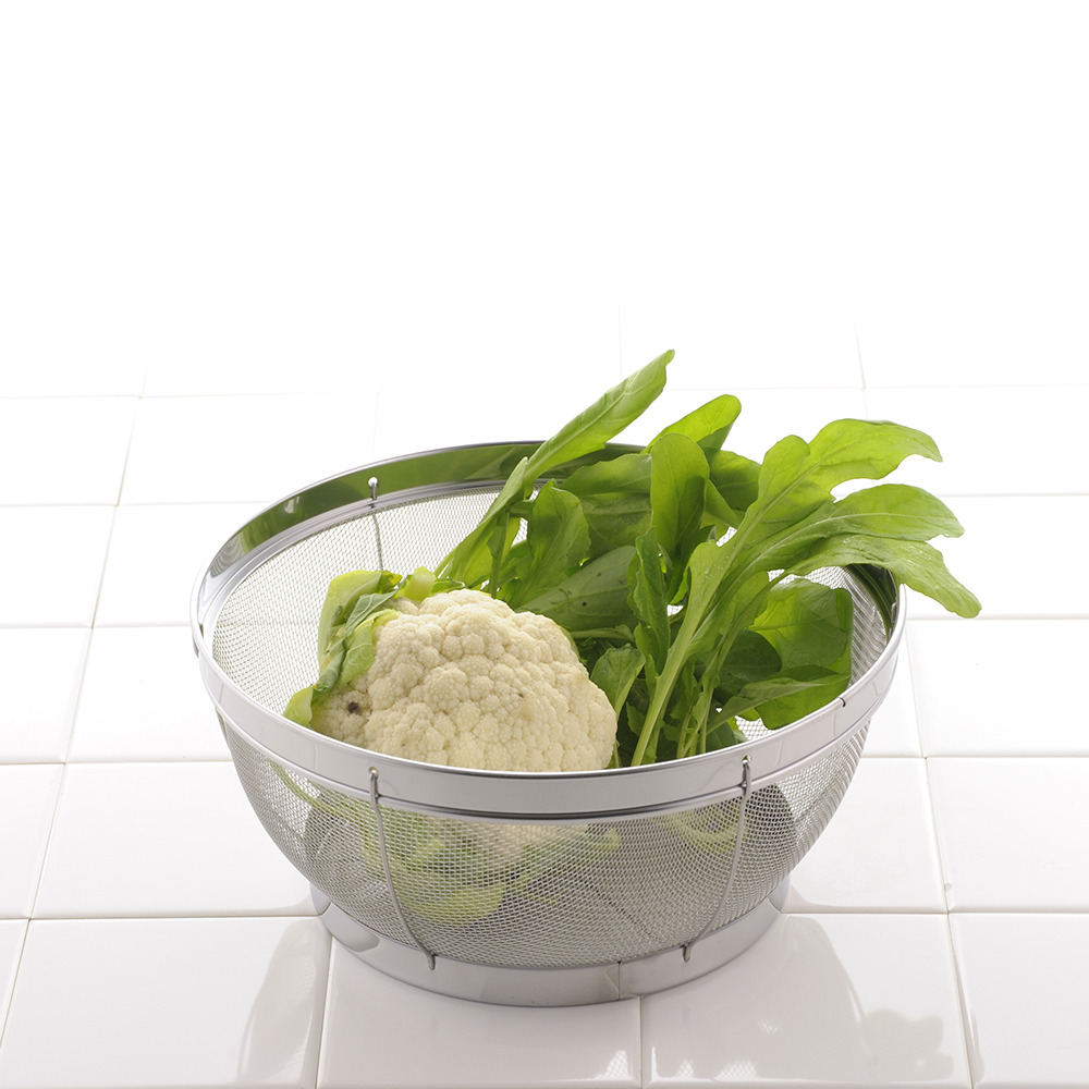 【YOSHIKAWA吉川】日本18-8不鏽鋼MIZKEAD料理濾水藍組1組4入(13/15/19/25cm)SJ3468, , large