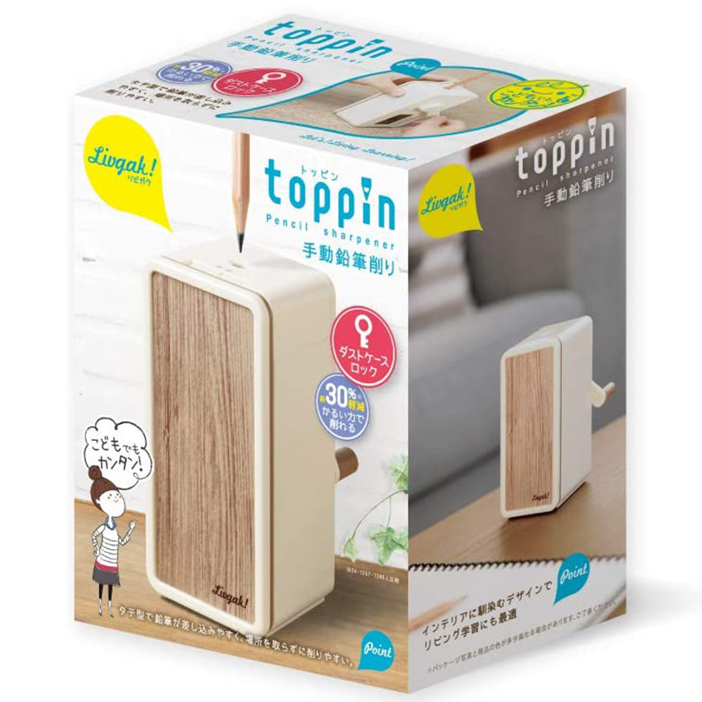 【龍品文創】日本SONIC 垂直手動筆機-LV-4635-白, , large