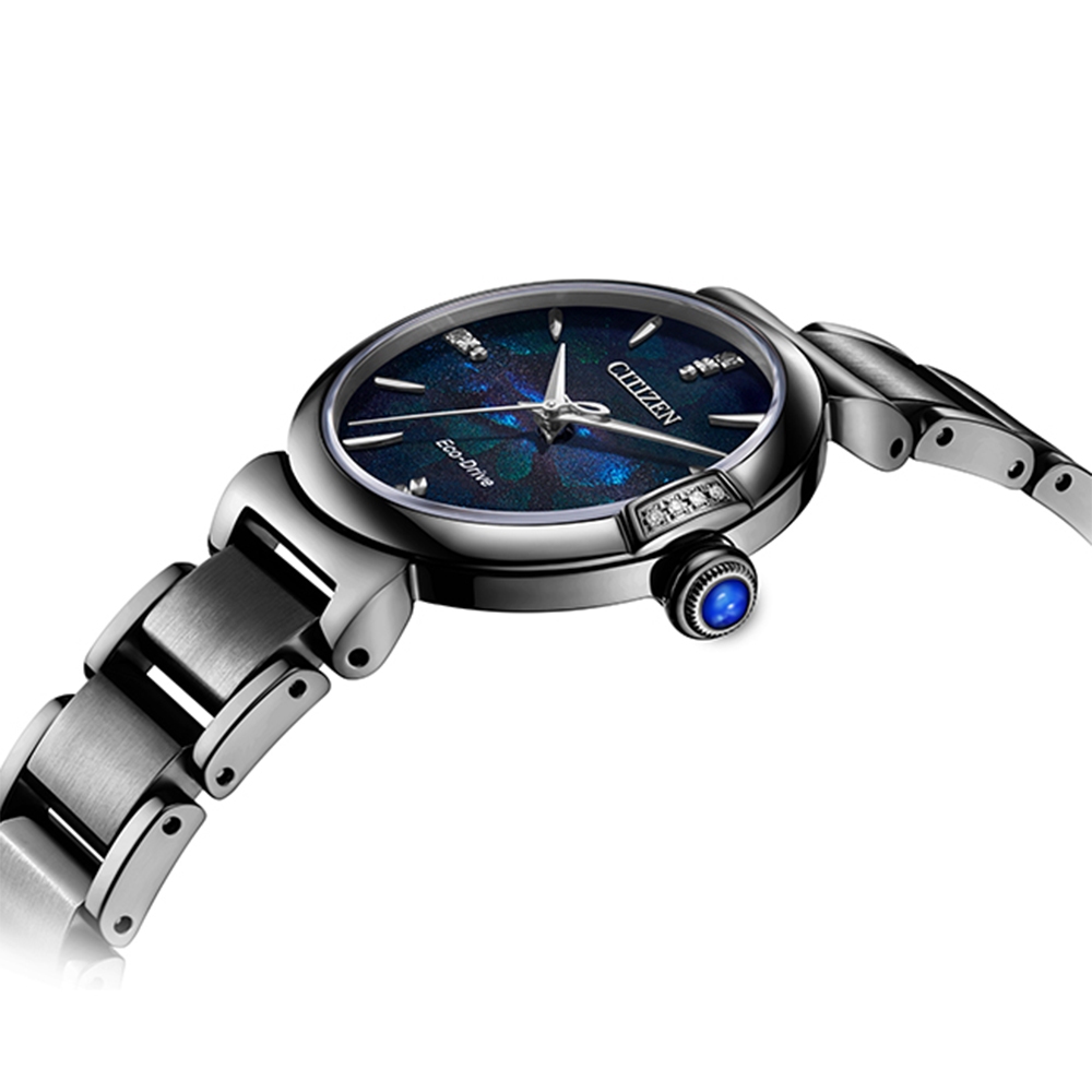 CITIZEN 星辰 100週年限量宇宙幻彩 L系列鑽石光動能女錶 EM1067-88E, , large