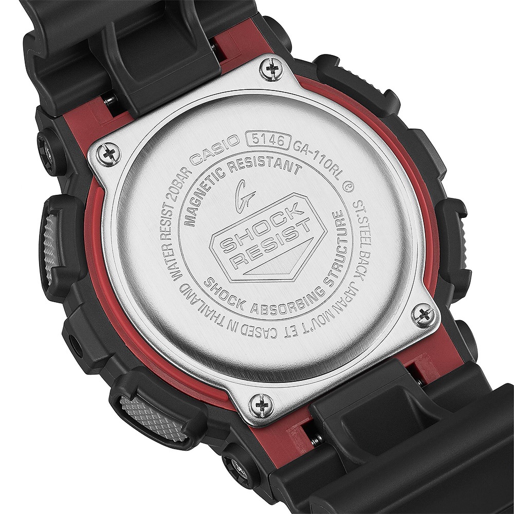 CASIO 卡西歐 G-SHOCK 經典配色雙顯手錶 GA-110RL-1A, , large