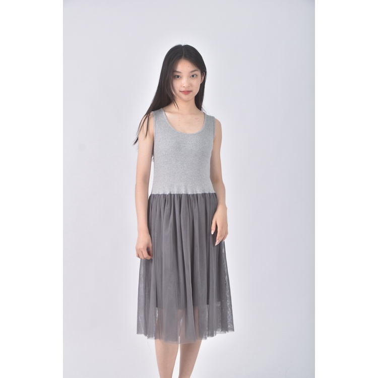 (S) woog質感無袖綠色洋裝二手衣, , large