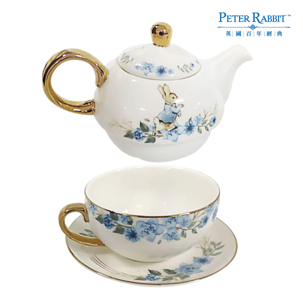 【世豐】Peter Rabbit比得兔青花瓷子母壺杯盤禮盒組, , large
