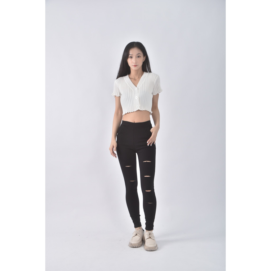 (S) 質感黑色長褲二手衣