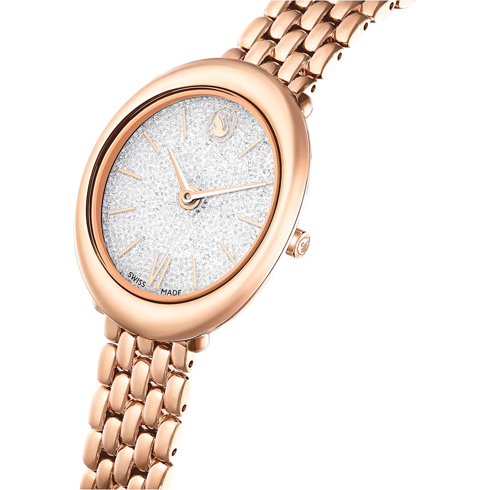 SWAROVSKI 施華洛世奇 Imber 璀璨水晶橢圓形手錶 女錶-玫瑰金/37 x 30mm(5717532), , large