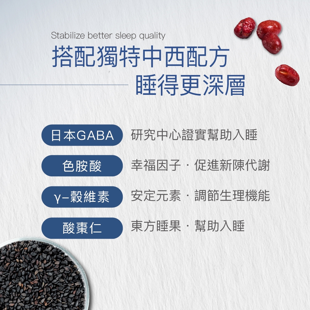 【FJ豐傑生醫】芝麻素+GABA(30顆/袋)-日本專利GABA，幫助睡眠x調節生理機能 x 健康維持, , large