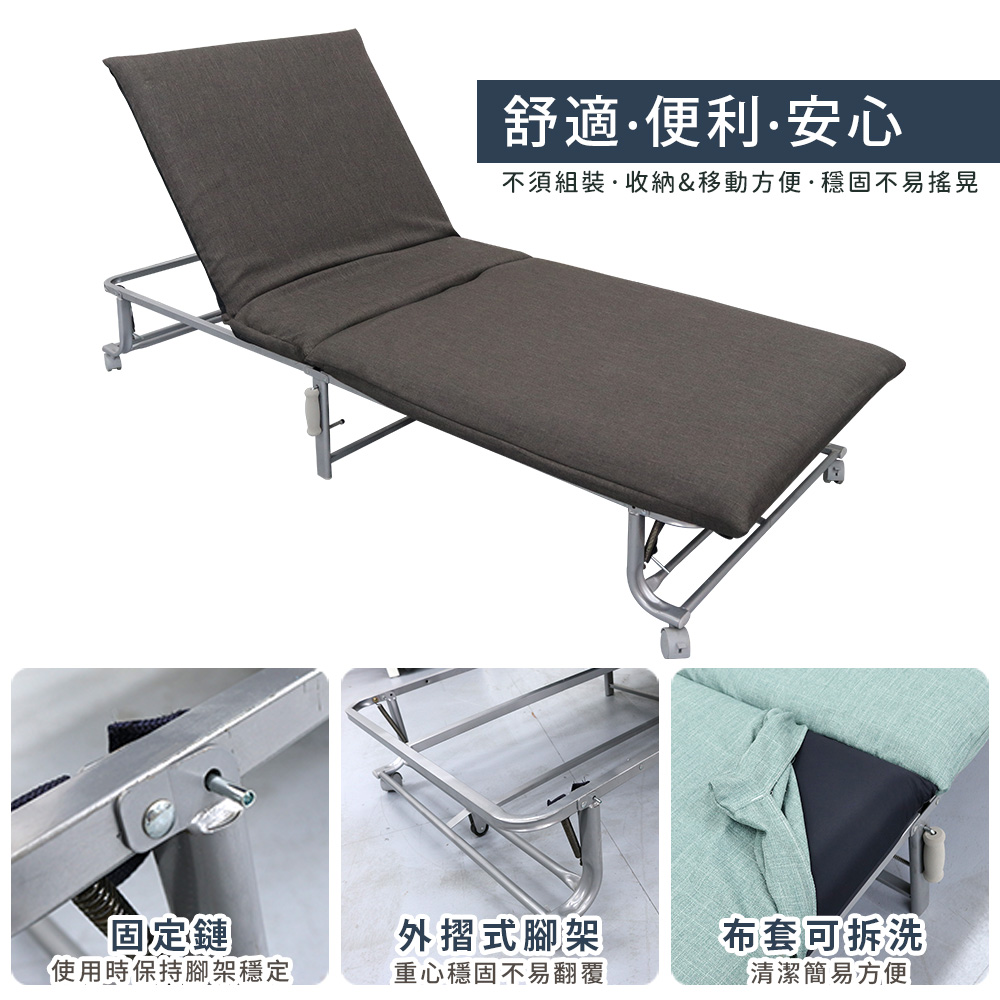 Sofa Bed, 鐵灰, large