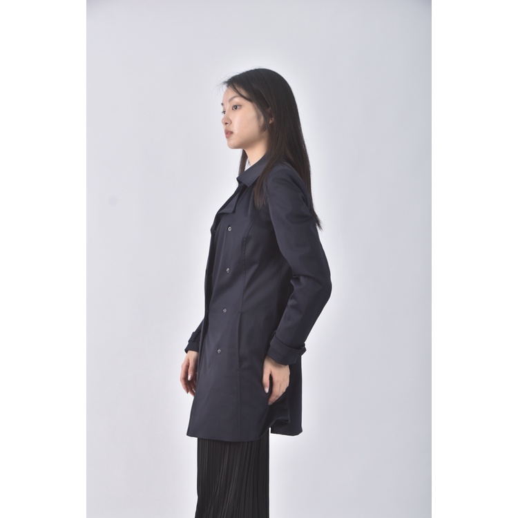 (S) motivi質感棉質風衣藍色外套二手衣, , large