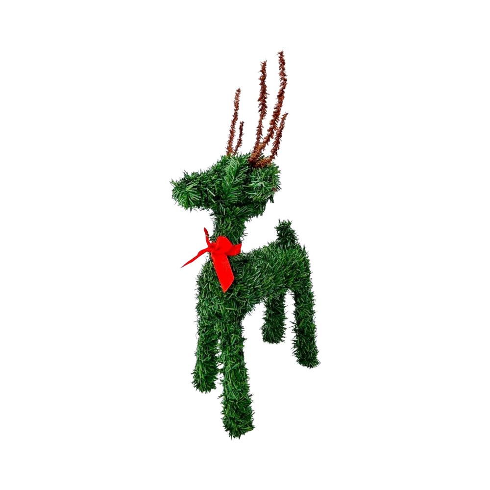 25cm聖誕麋鹿擺飾-綠, , large