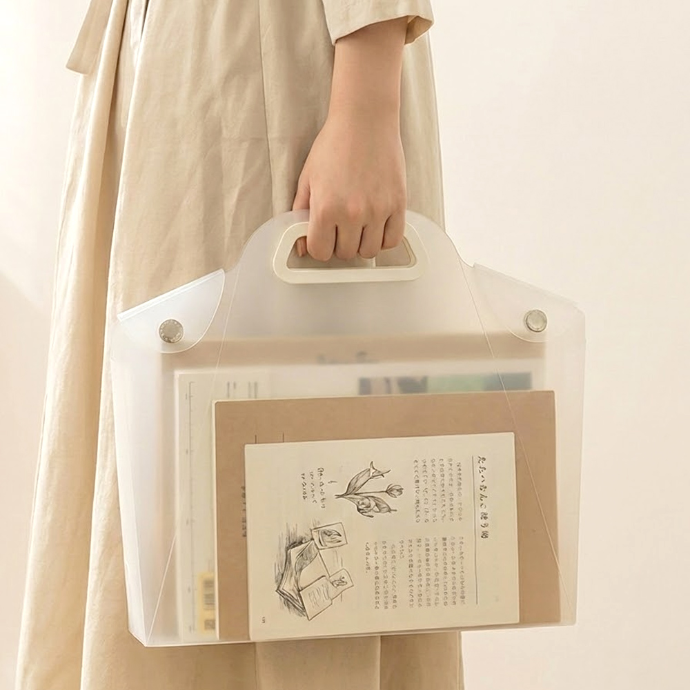 【上手家居】霧感手提文件資料袋(文件收納袋/文件袋/公文袋/網紗收納袋), , large