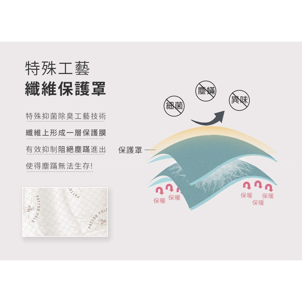 【PATTON POLO巴頓保羅】台製抑菌除臭被(冬被/被子/被胎), , large