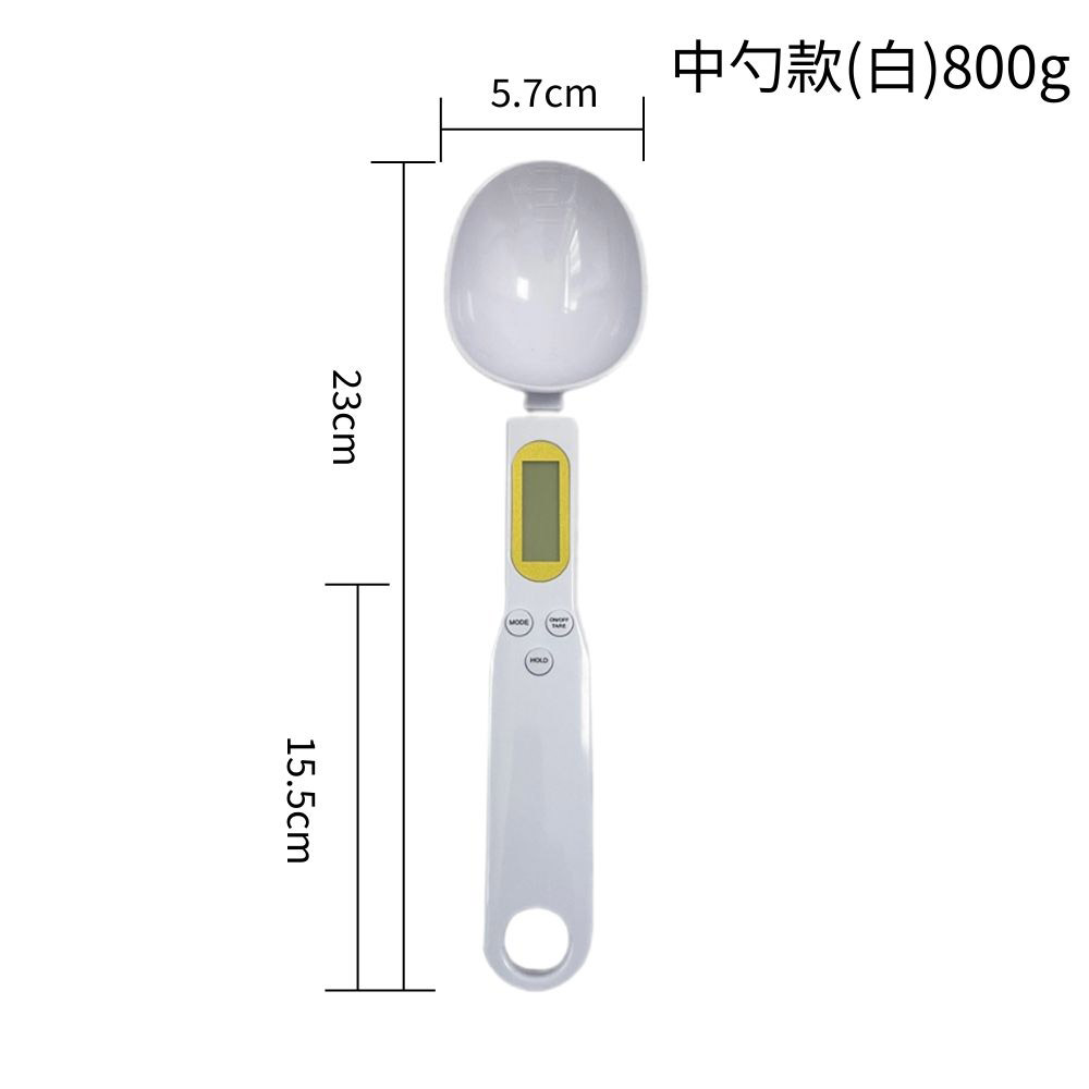 電子量勺-500g中款量勺+3V鈕扣電池-白, , large