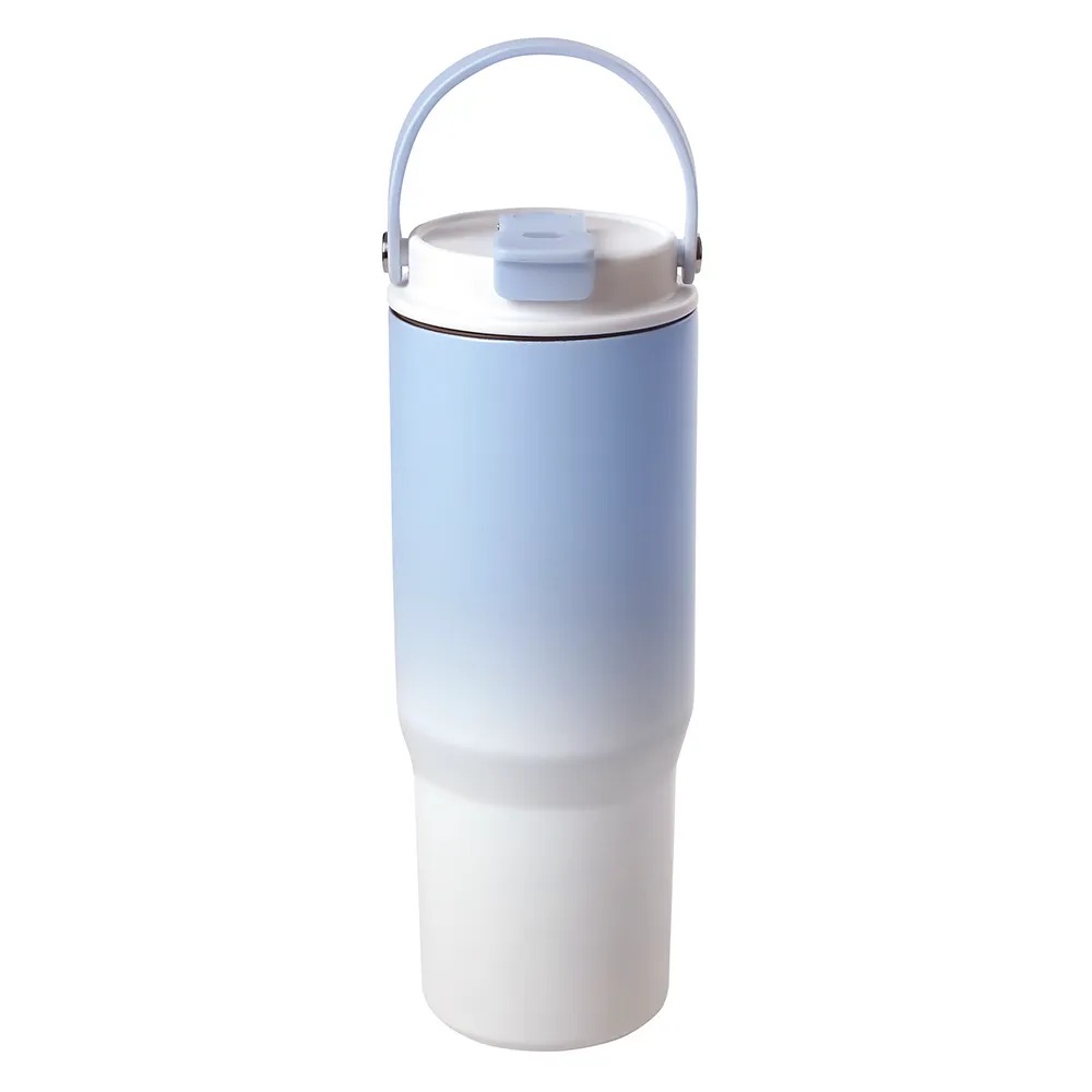 Portable dual-drink thermos cup