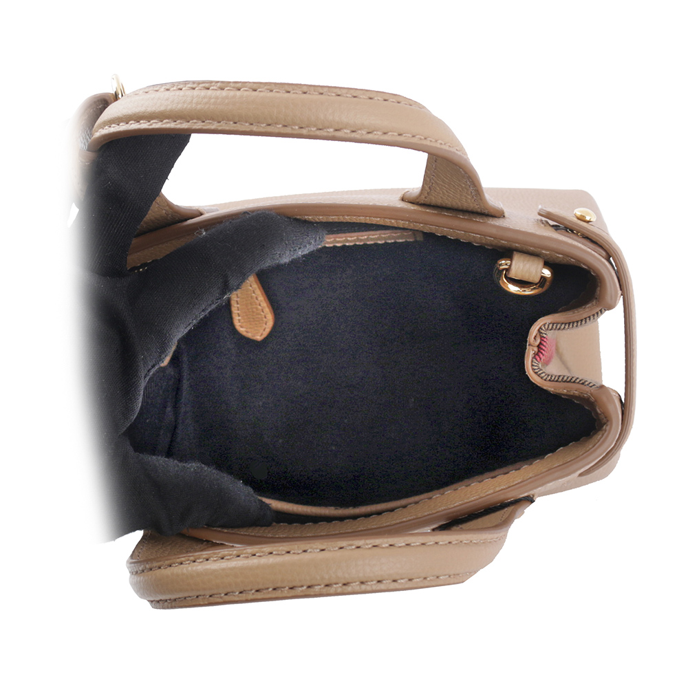 BURBERRY THE BABY BANNER HOUSE格紋皮革包/駝色, , large