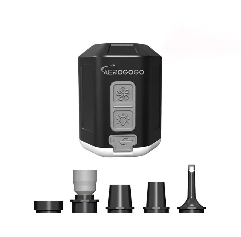 【Aerogogo】GIGA PUMP 4.0 三合一口袋充氣幫浦-黑色, , large