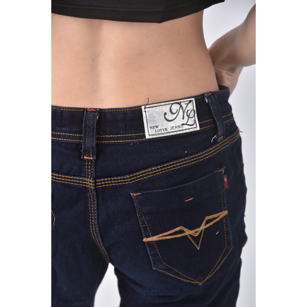 (XL) newlover industry丹寧牛仔棉質純棉藍色長褲二手衣, , large