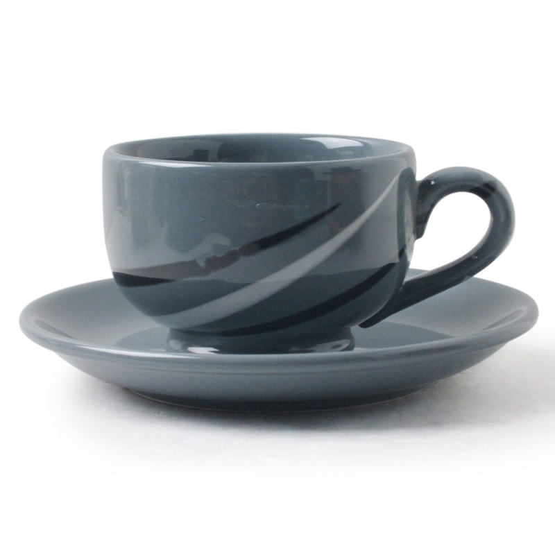 [豐名日本餐具] 咖啡杯組 灰釉刷毛 / C00CS1-128-3, , large