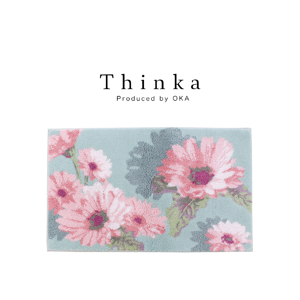 【日本Oka】日本製抗菌防臭威爾頓編織地墊50×80cm 古典玫瑰款(比利時進口織布機編織/防滑地墊設計), , large