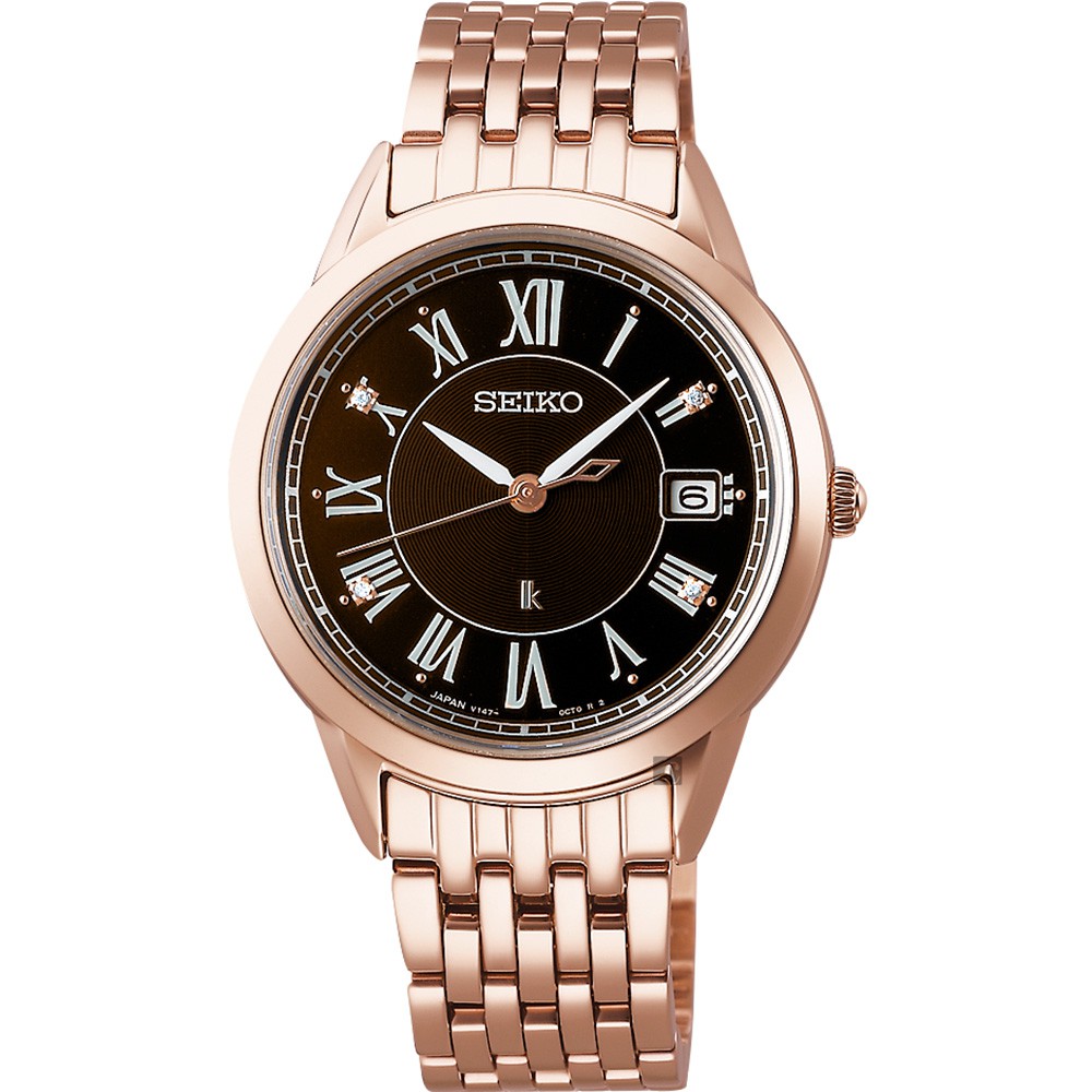 SEIKO 精工 LUKIA 太陽能真鑽女錶-33mm V147-0CR0B(SUT398J1), , large