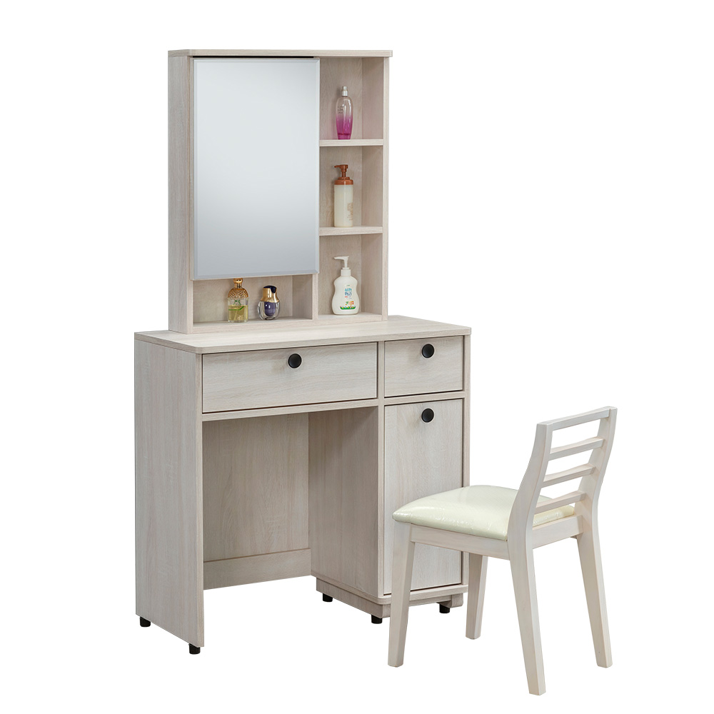 【唯熙傢俱】伊格鋼刷白３尺化妝台, , large