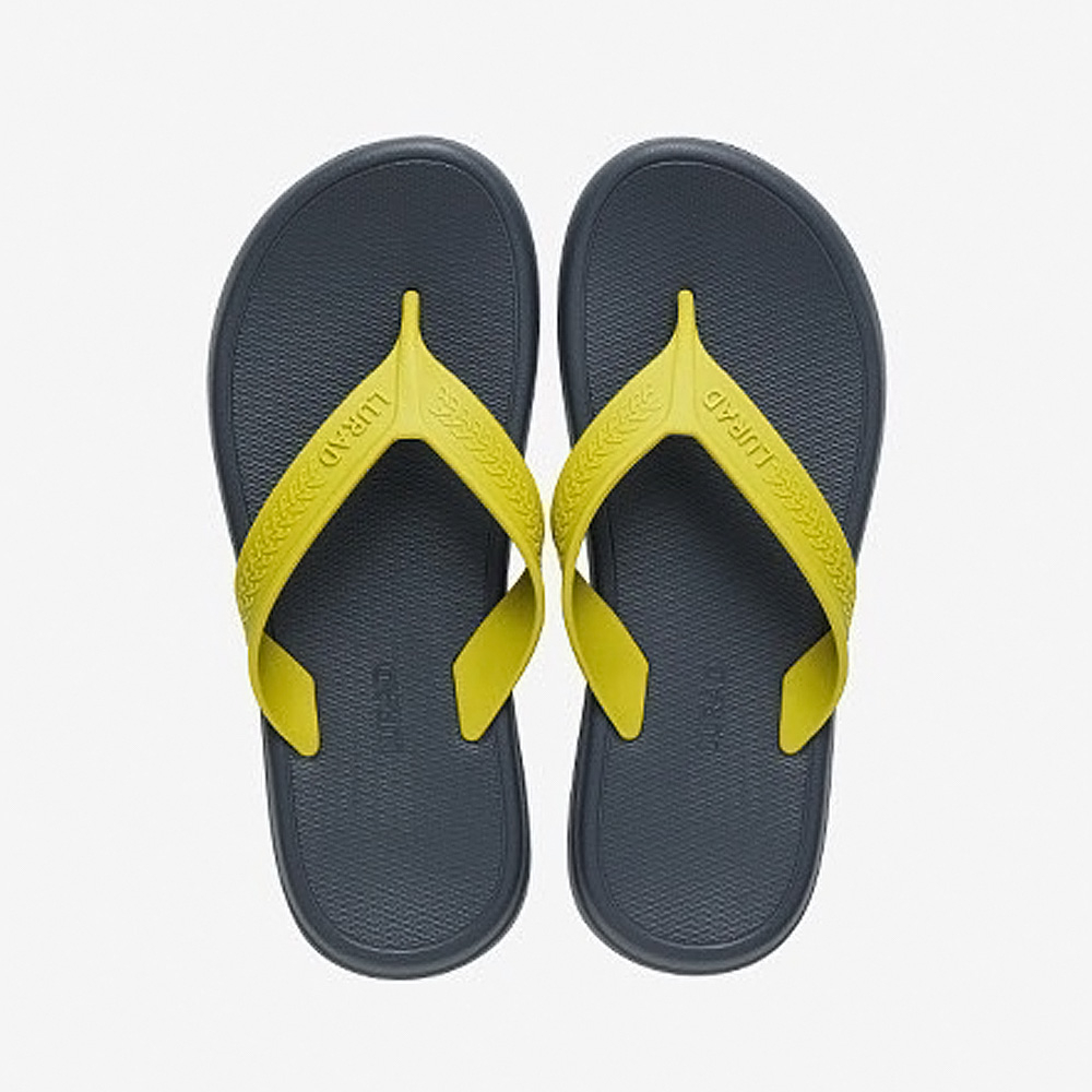 HANG TEN 環保夾腳拖鞋 男鞋 人字拖 旅遊 休閒 逛街 簡約 時尚 Q彈 無異味 耐磨 防滑 黑 黃 灰 綠, , large