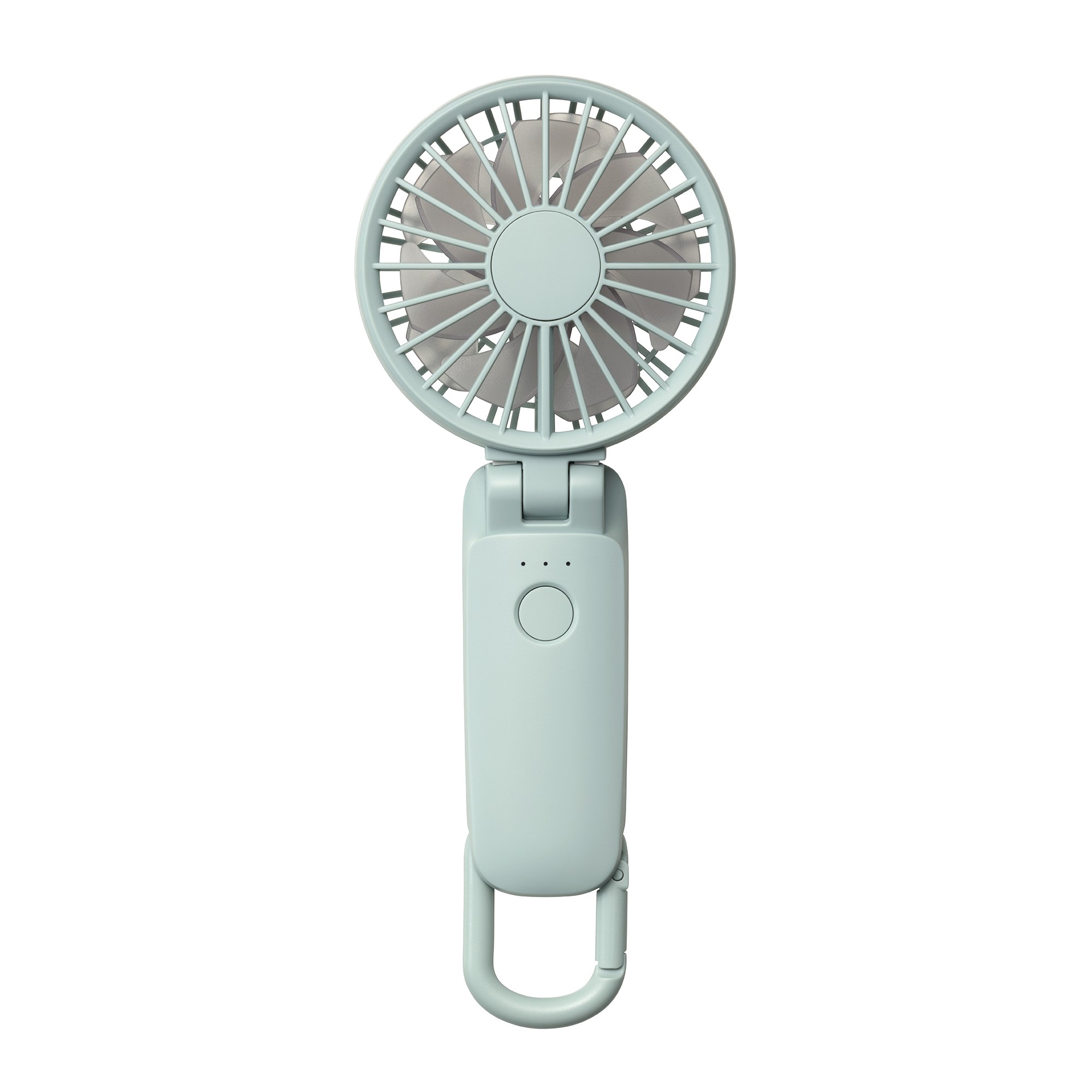 【Rhythm】日本勾掛式雙扇葉摺疊手提風扇3.2 - 河川藍, , large