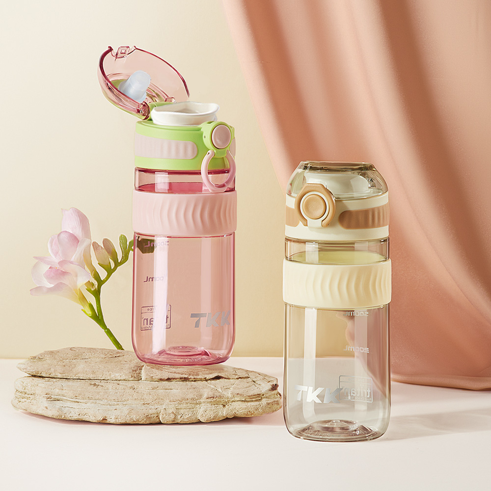 【TKK】美國進口Tritan克洛伊系列隨手杯 手提式 運動水壺550ML(直飲口設計)-青海藍, , large