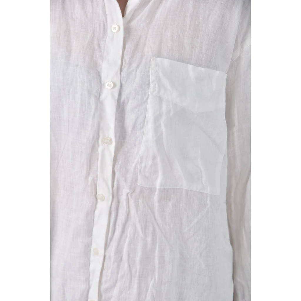 (2XL) h m亞麻純亞麻白色長袖上衣二手衣, , large
