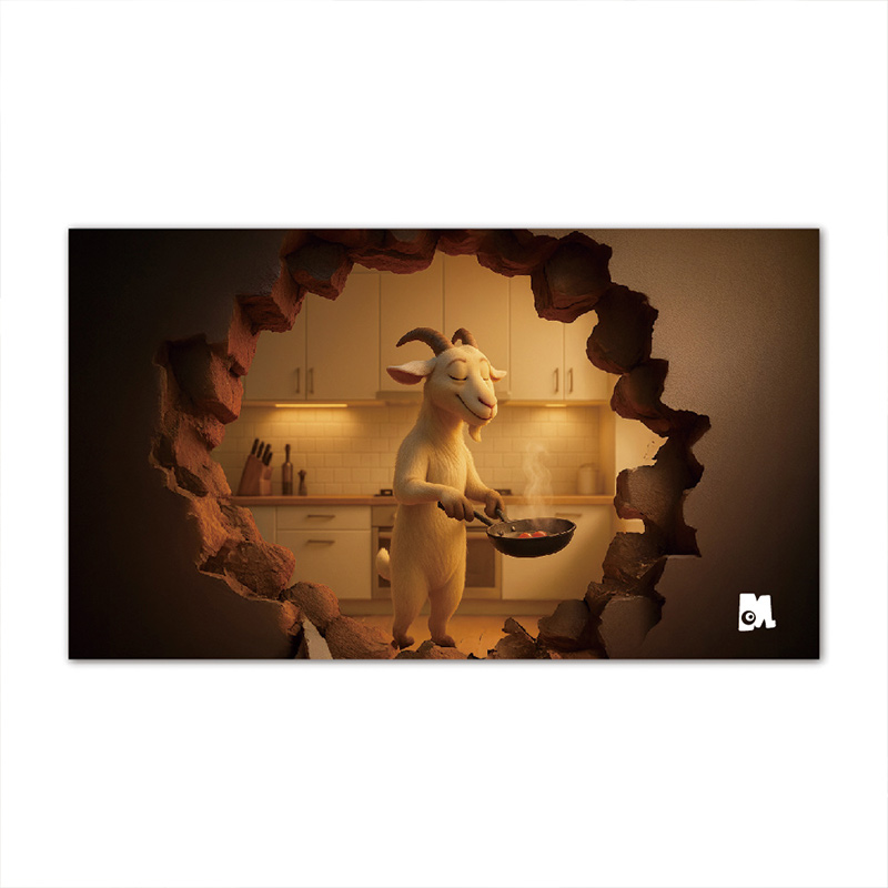 【Monster】 3D Scene Desk Mat (60x34cm) &ndash; Chef Sheep, , large