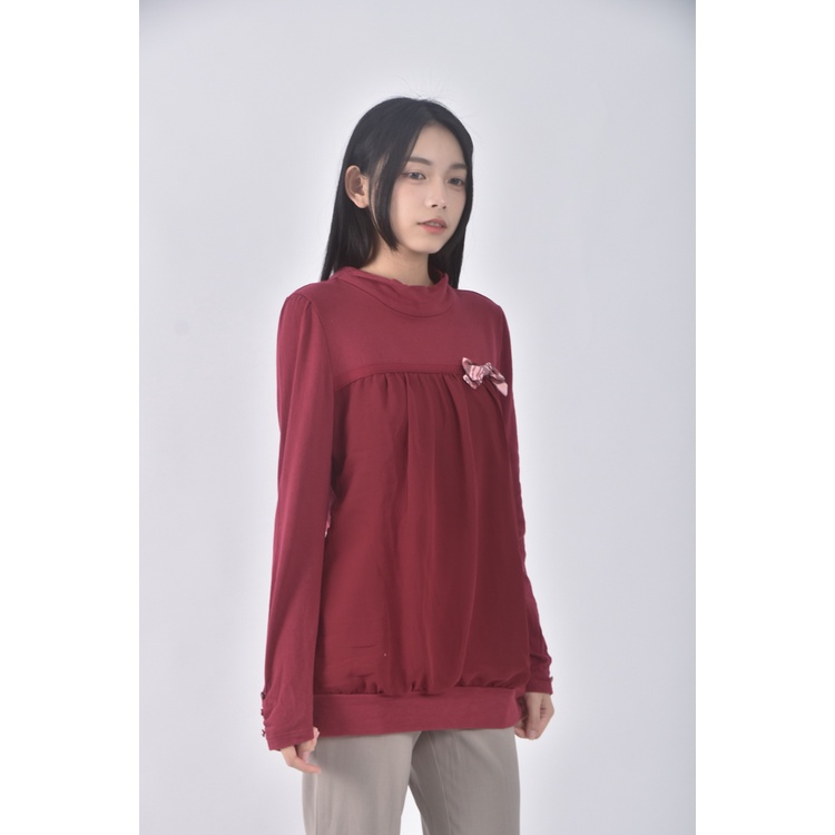 (S) kinloch anderson酒紅色長袖上衣二手衣, , large