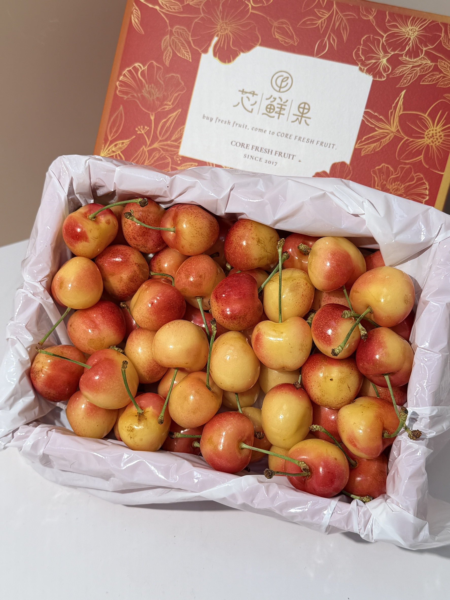 Skylar Rae® Caramel Strawberry White Cherries from Chile, , large