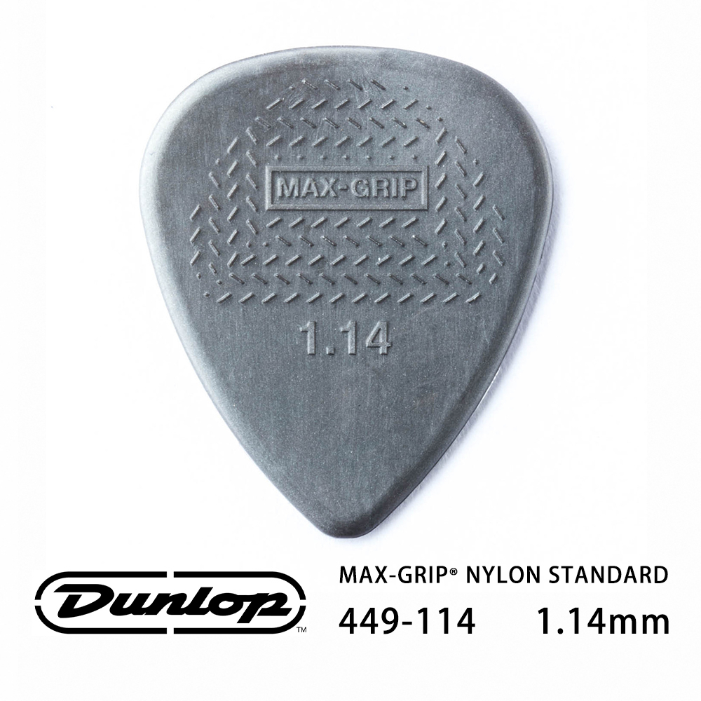 Jim Dunlop Max-Grip Nylon 449R 1.14mm Pick (三片、十片組)【敦煌樂器】, , large