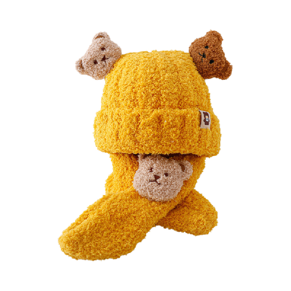 Bear Knit Hat and Scarf Set, , large