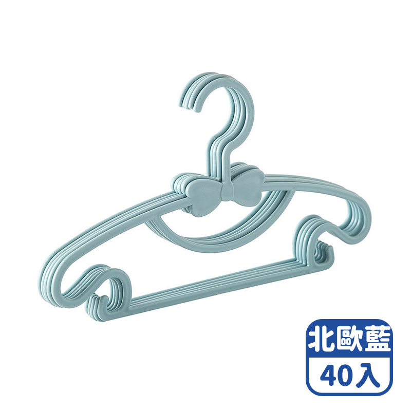 Mimi Shopping Children's clothes hangers, 北歐藍｜40入, large