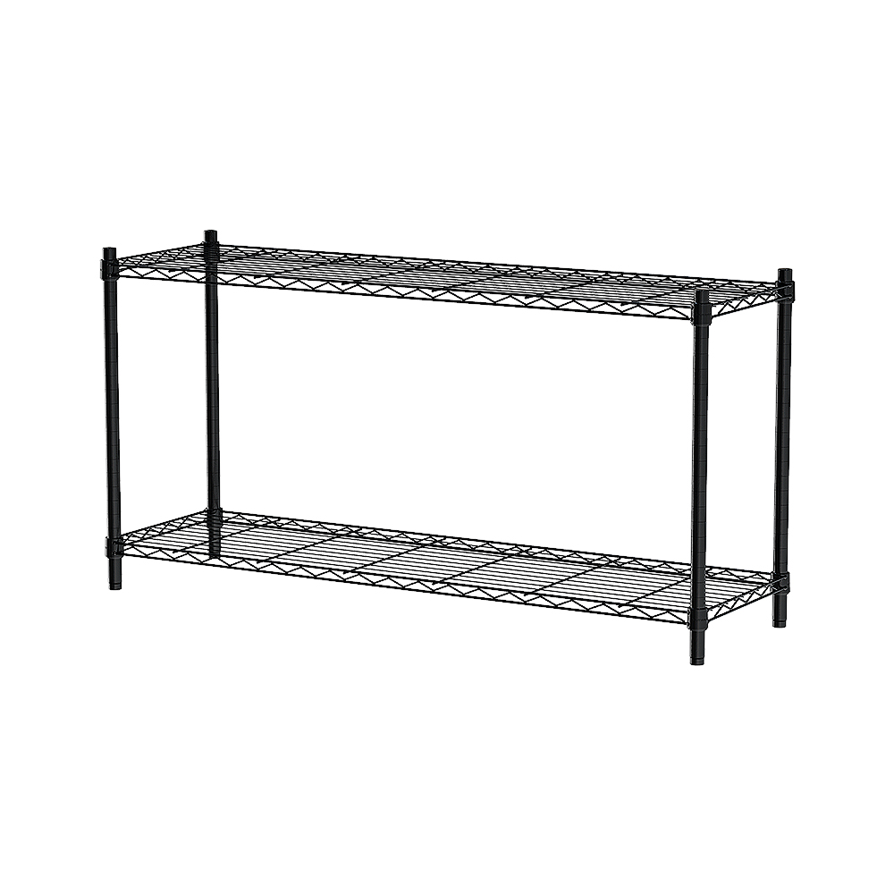 【Y HOUSE】120x35x60cm Lightweight Two-layer Iron Rack Iron Rack Shelf - Painted Black