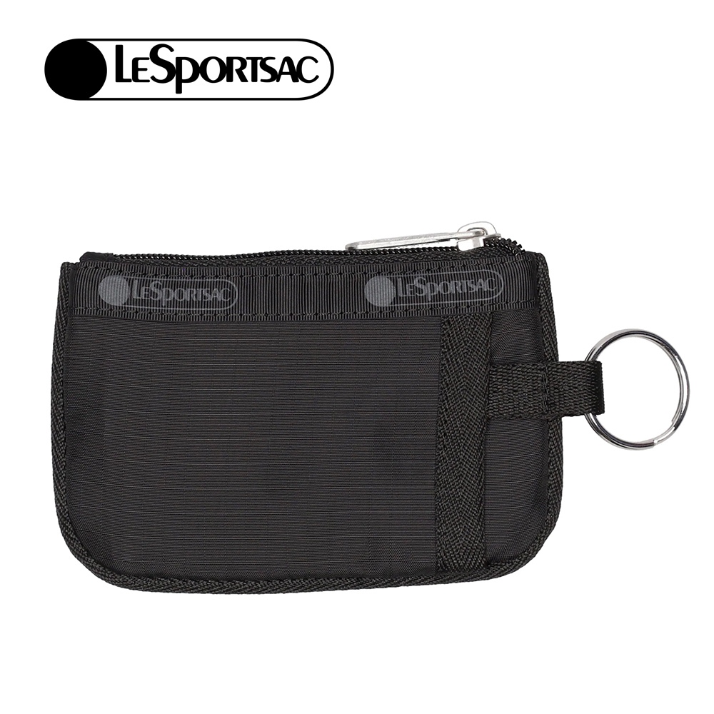 |快速出貨|Lesportsac Key Card Holder 極簡卡片零錢包 鑰匙包-酷黑, , large