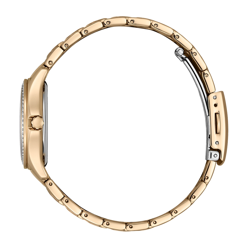 CITIZEN 星辰 光動能水晶奢華女錶-粉x金 FE1253-80X, , large